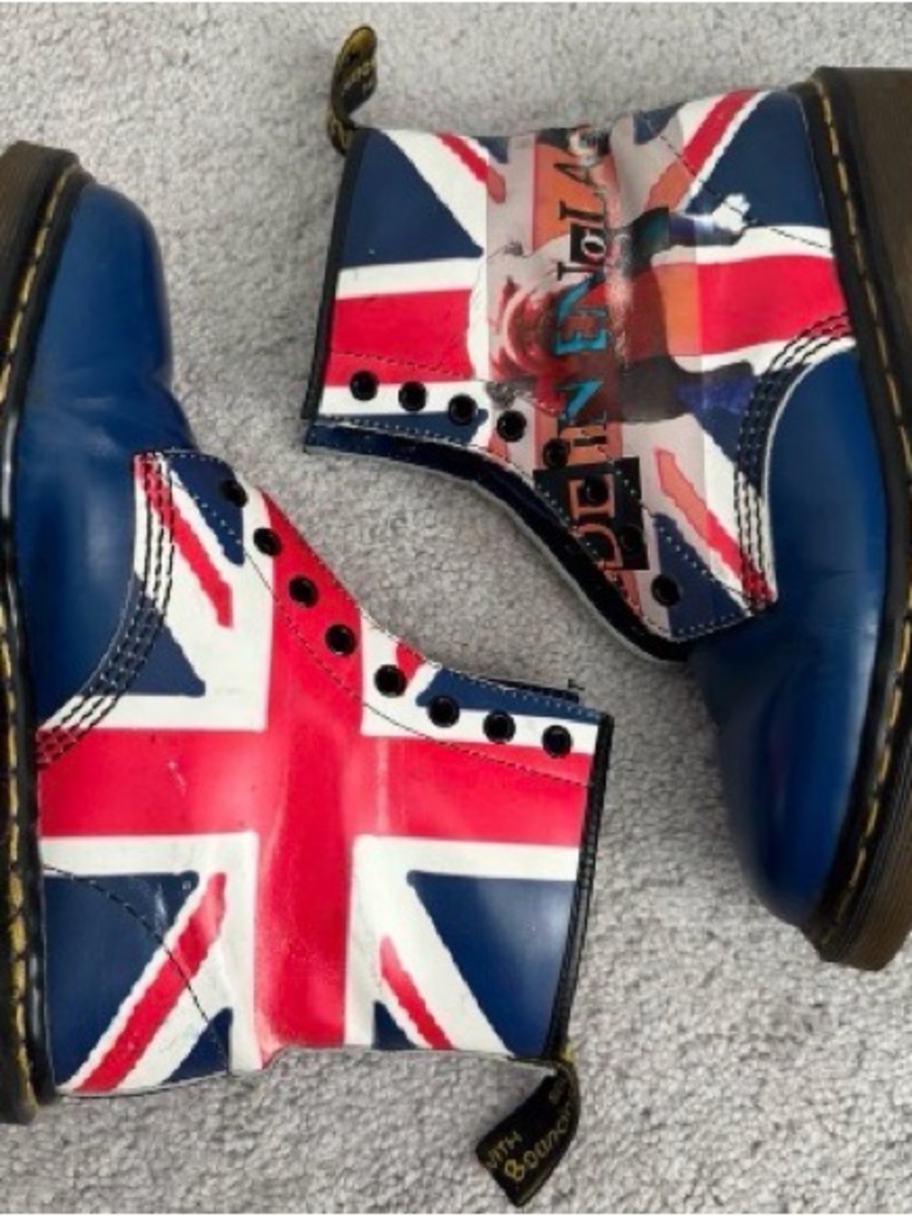 Dr. Martens Union Jack Print made in England combat boots - Picture 2 of 8